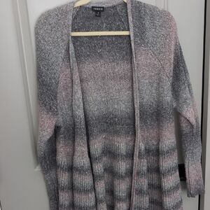 Torrid Gray and Pink Gradient Cardigan
